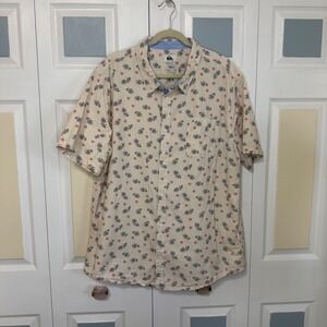 Quiksilver Mens XXL Tropical Palm Floral Button Down Shirt EQYWT04480